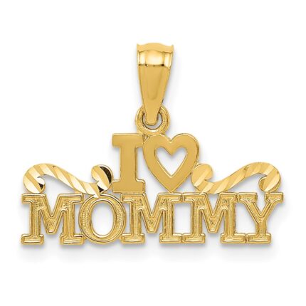 14k I HEART MOMMY Pendant
