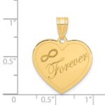 14k Infinity FOREVER Laser Cut Charm Heart Pendant - Image 3
