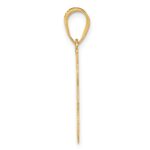 14k Laser Cut Cat with Heart Charm - Image 2