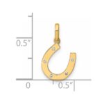 14k Childrens CZ Horseshoe Pendant - Image 3