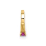 14K 3-D July Ring with Dark Pink CZ Charm - Image 4