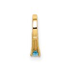 14K 3-D December Ring with Aqua CZ Charm - Image 4