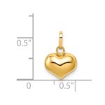 14k Polished Puffed Heart Charm - Image 3