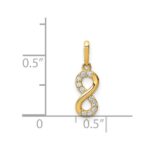 14K CZ Infinity Symbol Pendant - Image 3