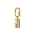 14K CZ Heart Dangle Pendant - Image 2