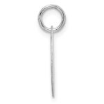 14kw Polished Black Enamel Letter G Initial Disk Charm - Image 2