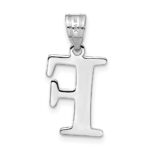 14kw Polished Etched Letter F Initial Pendant - Image 3