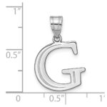 14kw Polished Etched Letter G Initial Pendant - Image 4