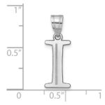 14kw Polished Etched Letter I Initial Pendant - Image 4