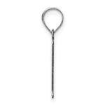 14kw Polished Etched Letter P Initial Pendant - Image 2