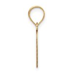 14k Polished Script Letter O Initial Pendant - Image 2