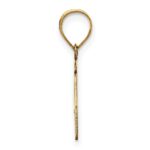 14k Polished Script Letter P Initial Pendant - Image 2