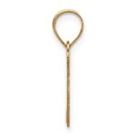 14k Polished Script Letter W Initial Pendant - Image 2