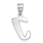 14kw Polished Script Letter I Initial Pendant - Image 3