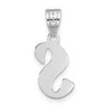 14kw Polished Script Letter S Initial Pendant - Image 3