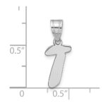 14kw Polished Script Letter T Initial Pendant - Image 4