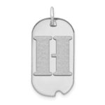 14kw Polished Letter H Initial Dog Tag Pendant