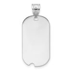 14kw Polished Letter O Initial Dog Tag Pendant - Image 4