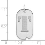 14kw Polished Letter T Initial Dog Tag Pendant - Image 2