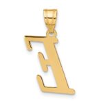 14k Polished Letter E Initial Pendant - Image 3