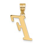 14k Polished Letter F Initial Pendant - Image 3