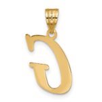 14k Polished Letter G Initial Pendant - Image 3