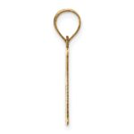 14k Polished Letter H Initial Pendant - Image 2