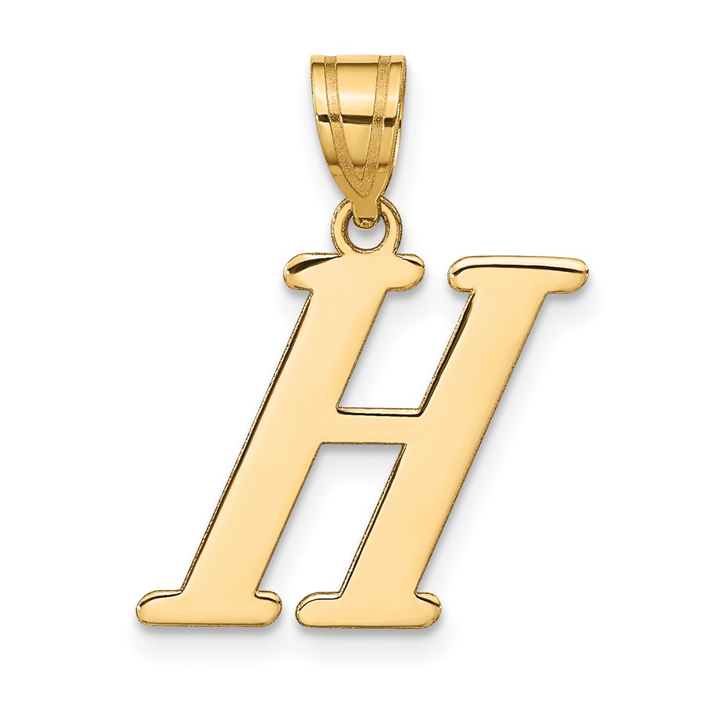 YC1440H.jpg 14k Polished Letter H Initial Pendant - Image 1
