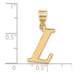 14k Polished Letter L Initial Pendant - Image 4