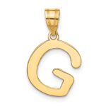 14k Polished Bubble Letter G Initial Pendant