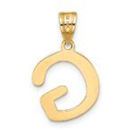 14k Polished Bubble Letter G Initial Pendant - Image 3