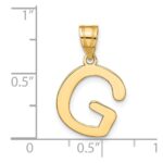 14k Polished Bubble Letter G Initial Pendant - Image 4