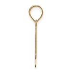 14k Polished Bubble Letter H Initial Pendant - Image 2