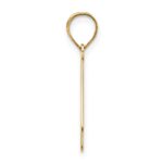 14k Polished Bubble Letter K Initial Pendant - Image 2