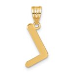 14k Polished Bubble Letter L Initial Pendant - Image 3