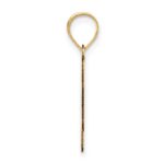 14k Polished Bubble Letter N Initial Pendant - Image 2