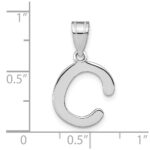 14kw Polished Bubble Letter C Initial Pendant - Image 2