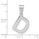 14kw Polished Bubble Letter D Initial Pendant - Image 2