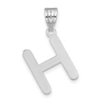14kw Polished Bubble Letter H Initial Pendant - Image 3