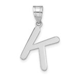 14kw Polished Bubble Letter K Initial Pendant
