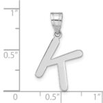 14kw Polished Bubble Letter K Initial Pendant - Image 4