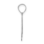 14kw Polished Bubble Letter M Initial Pendant - Image 2