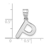 14kw Polished Bubble Letter P Initial Pendant - Image 4