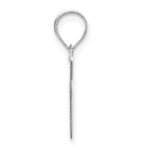 14kw Polished Bubble Letter V Initial Pendant - Image 2