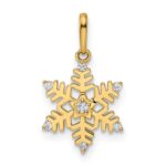 14k CZ Snowflake Pendant