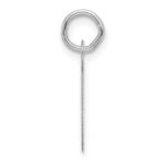 14k White Gold  Slanted Block Letter C Initial Charm - Image 2