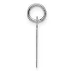 14k White Gold  Slanted Block Letter D Initial Charm - Image 2