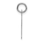 14K White Gold  Slanted Block Letter K Initial Charm - Image 2