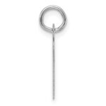 14K White Gold  Slanted Block Letter N Initial Charm - Image 2