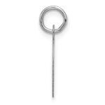 14K White Gold  Slanted Block Letter O Initial Charm - Image 2